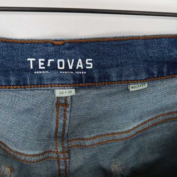 Tecovas Rugged Relaxed Mens Jeans 34x30 Blue Western Denim Straight Leg - Picture 7 of 9